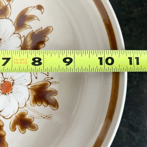 Vintage 1970s Mountain Wood Stoneware Dinner Plate Dried Flower, Dinner Plate - Picture 10 of 10